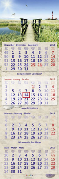 Der veredelte 4-Monatskalender der terminic Sonderedition 2015