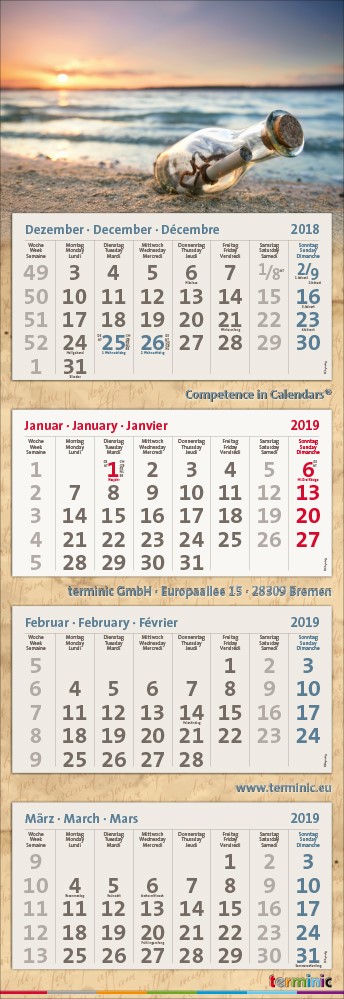 4 Monatskalender Super 2 Quadro