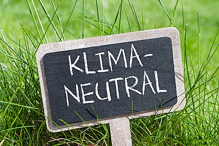 Schild Klima Neutral